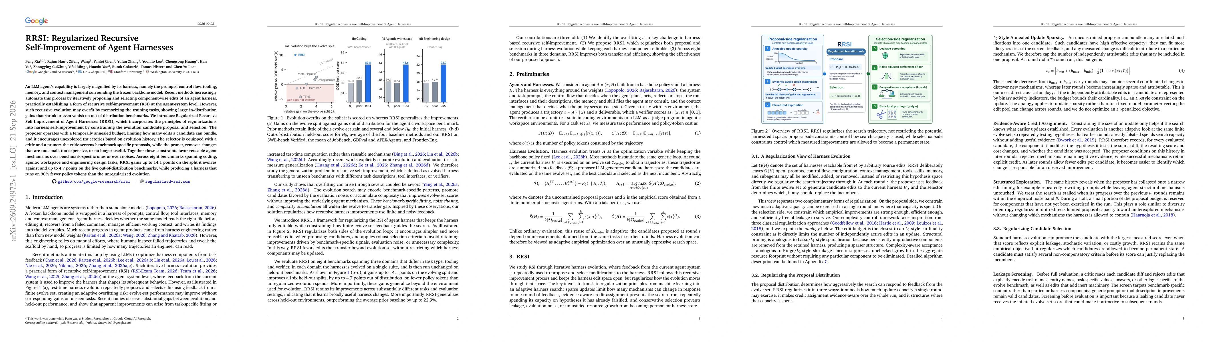 Thumbnail for RRSI: Regularized Recursive Self-Improvement of Agent Harnesses