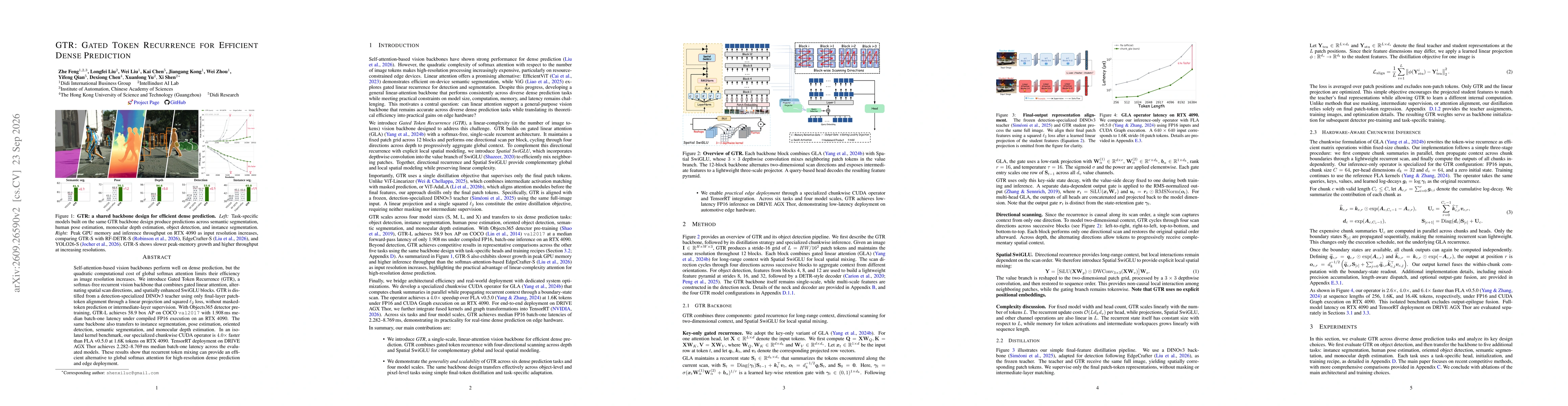 Thumbnail for GTR: Gated Token Recurrence for Efficient Dense Prediction
