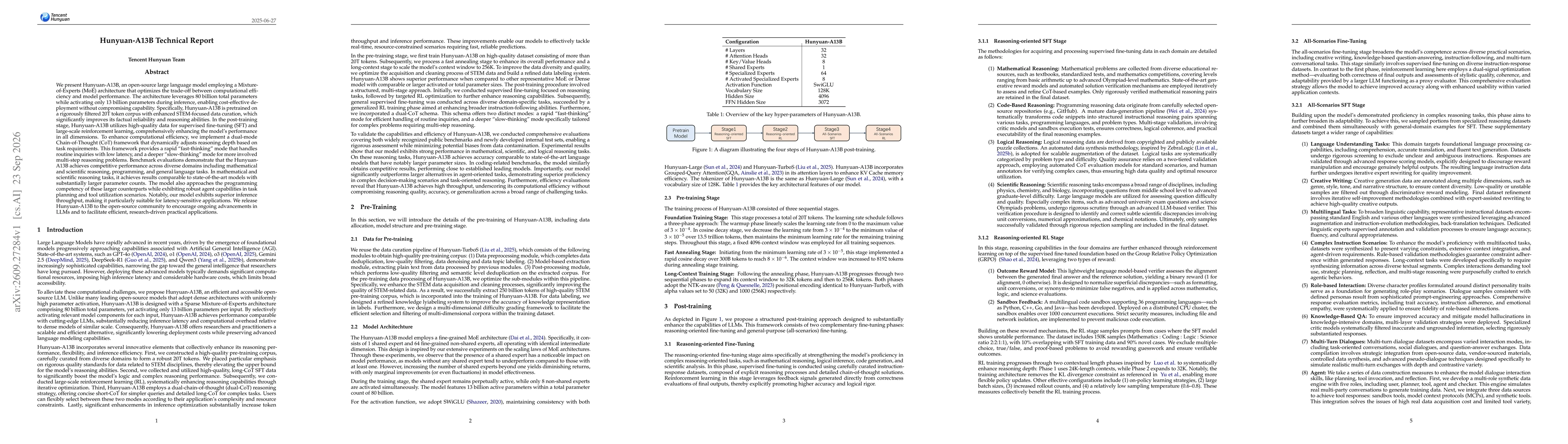 Thumbnail for Hunyuan-A13B Technical Report