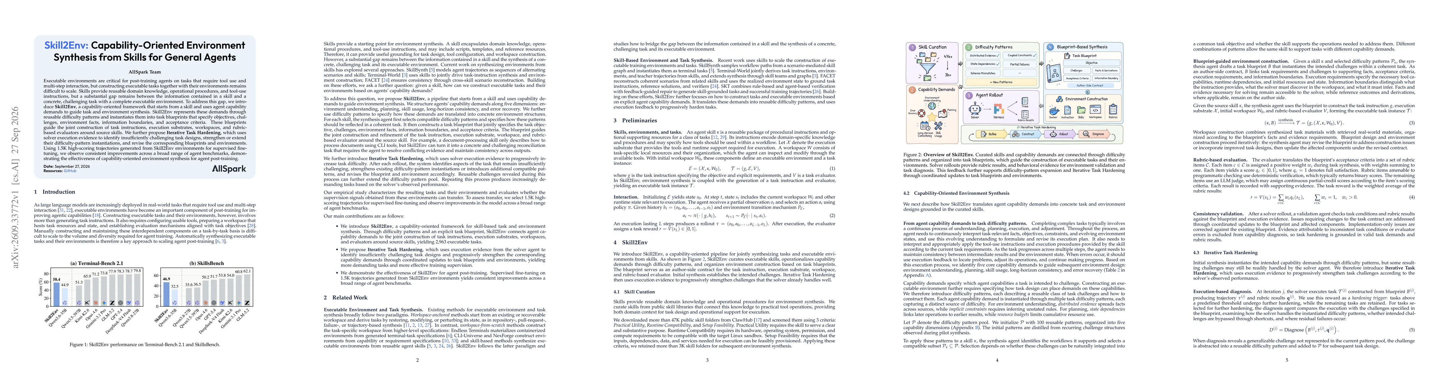 Thumbnail for Skill2Env: Capability-Oriented Environment Synthesis from Skills for General Agents