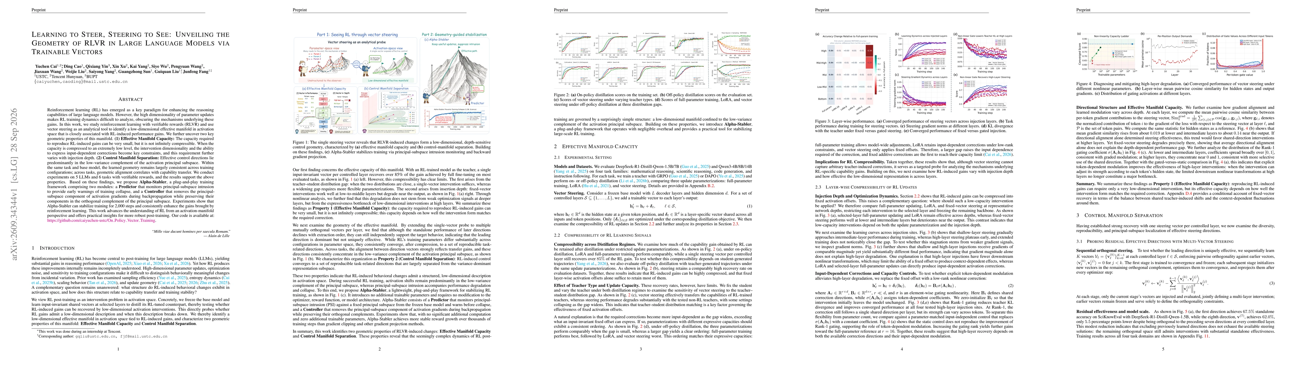 Thumbnail for Learning to Steer, Steering to See: Unveiling the Geometry of RLVR in Large Language Models via Trainable Vectors