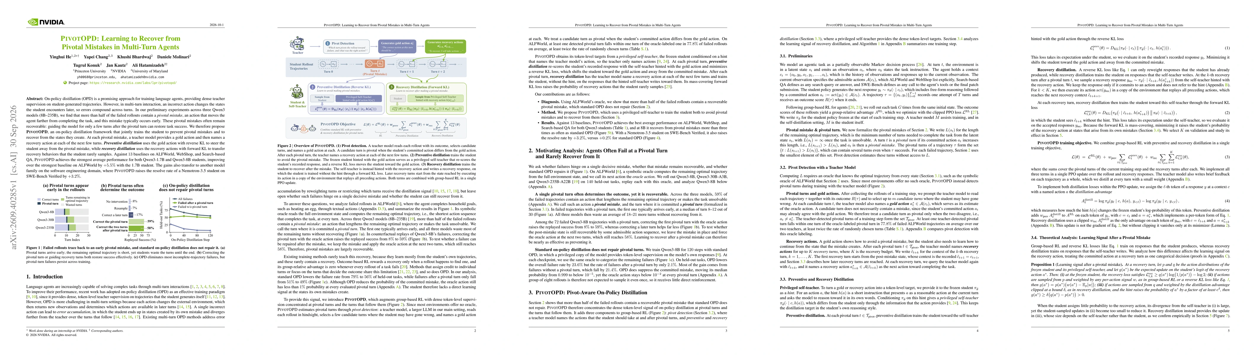 Thumbnail for PivotOPD: Learning to Recover from Pivotal Mistakes in Multi-Turn Agents