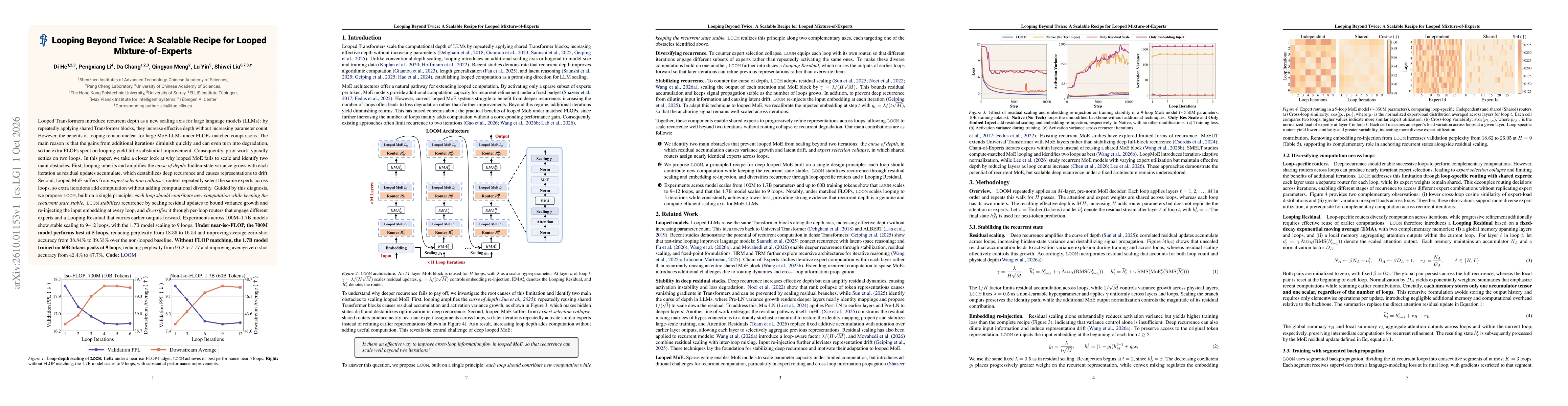 Thumbnail for Looping Beyond Twice: A Scalable Recipe for Looped Mixture-of-Experts