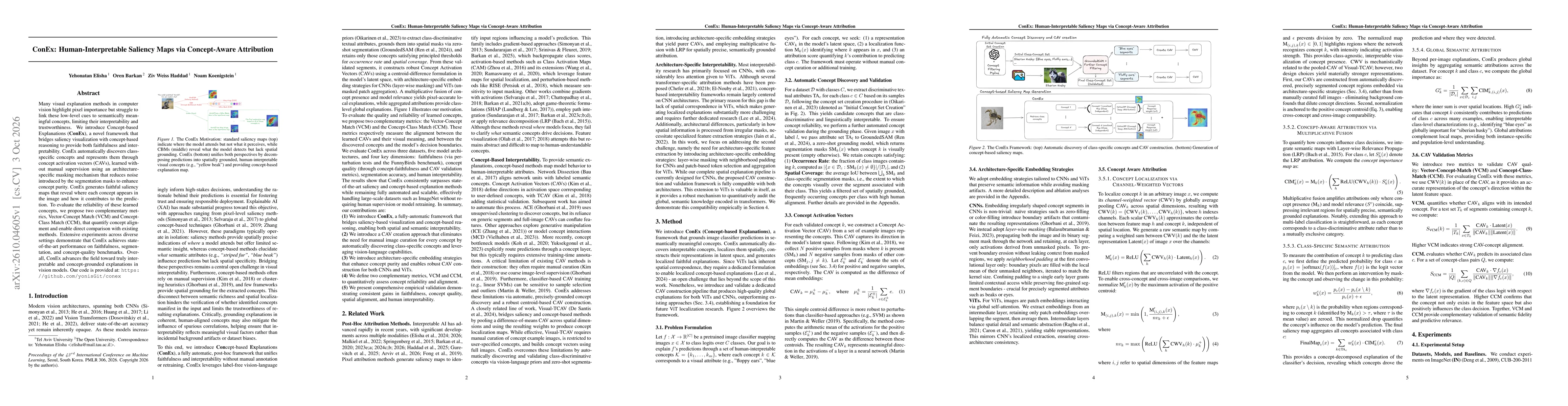 Thumbnail for ConEx: Human-Interpretable Saliency Maps via Concept-Aware Attribution