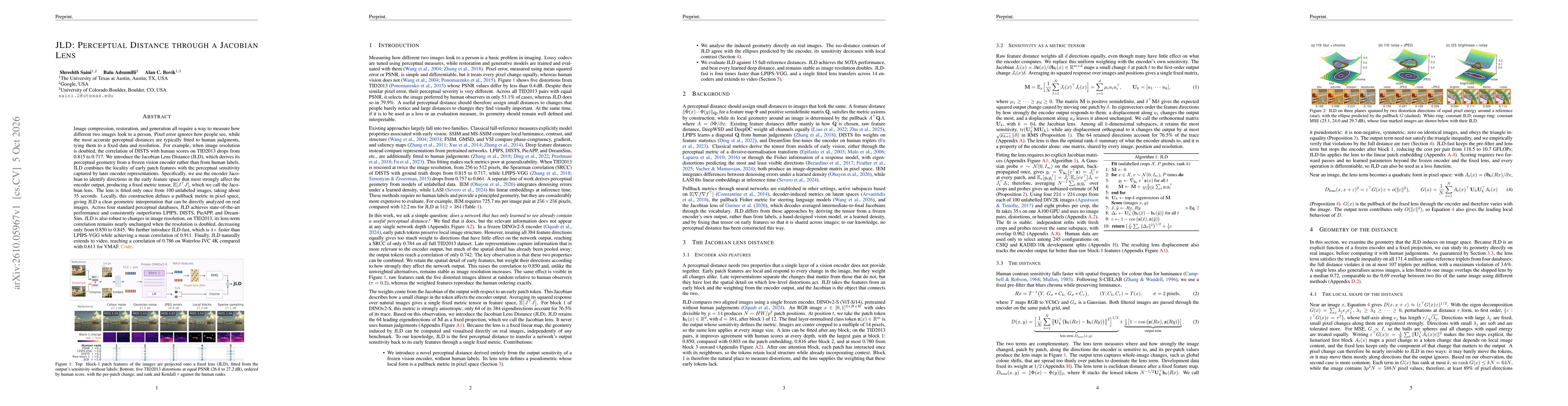 Thumbnail for JLD: Perceptual Distance Through A Jacobian Lens