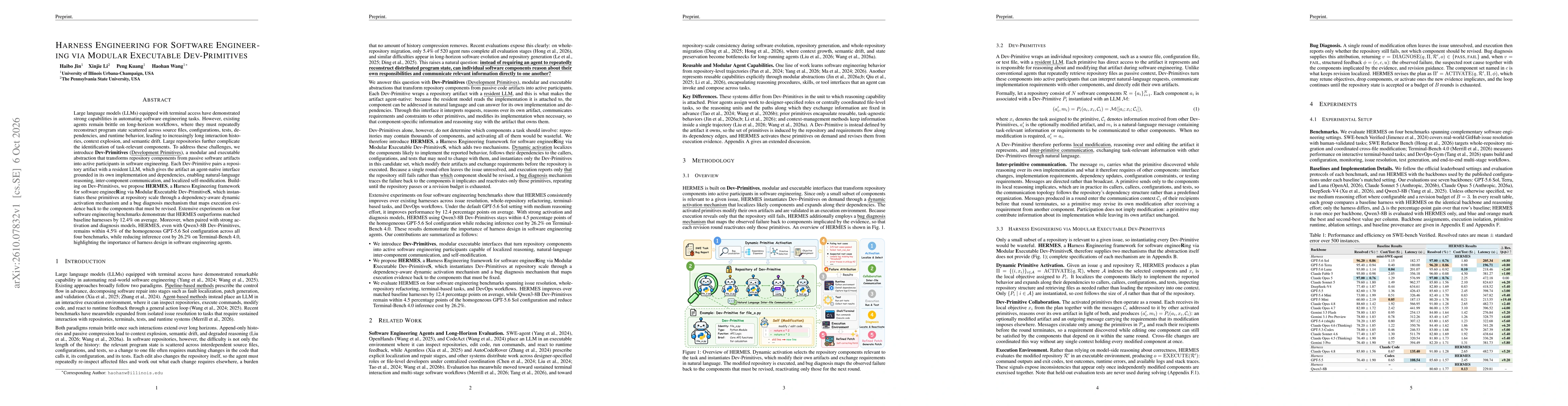 Thumbnail for Harness Engineering for Software Engineering via Modular Executable Dev-Primitives