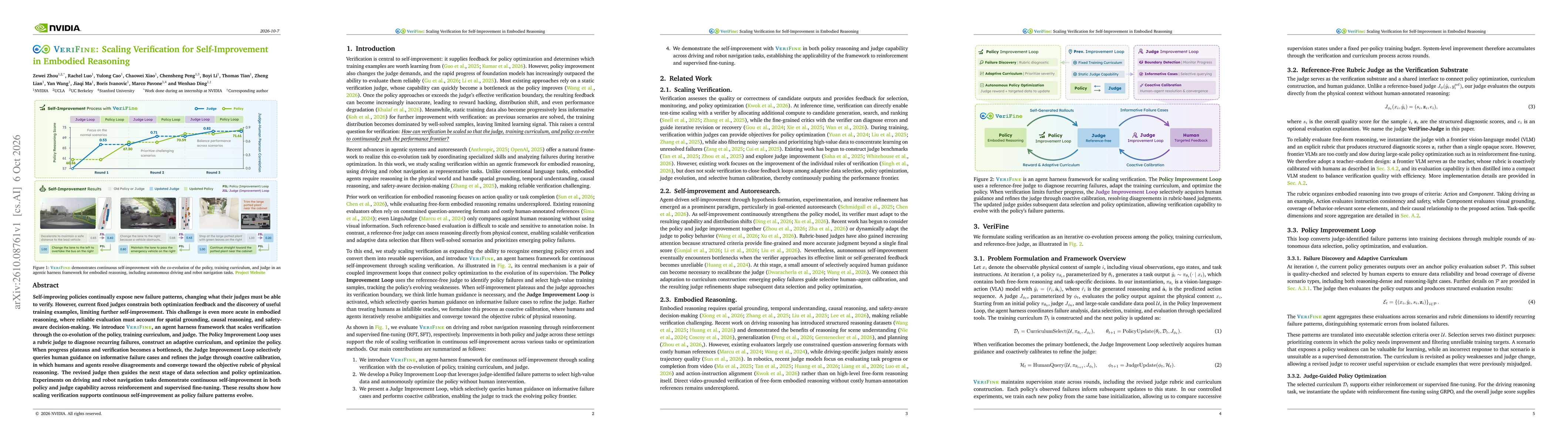 Thumbnail for VeriFine: Scaling Verification for Self-Improvement in Embodied Reasoning