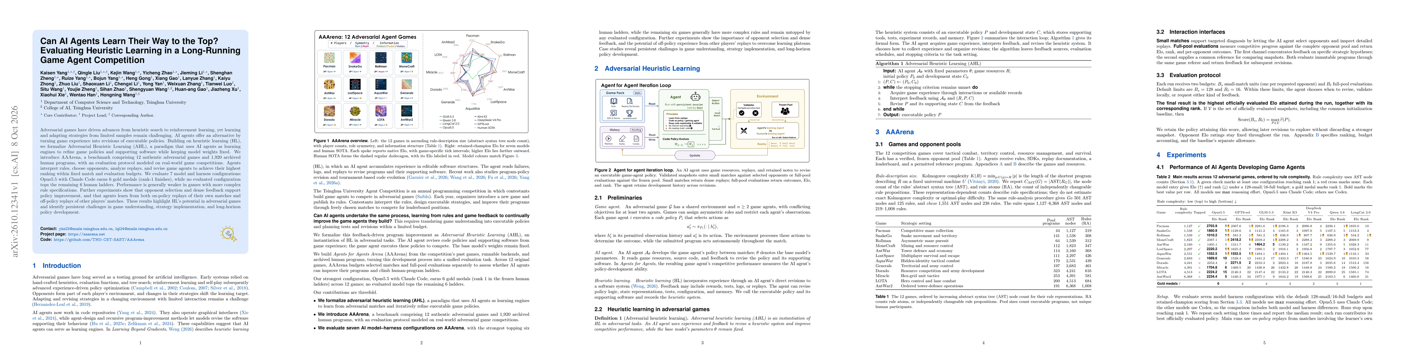 Thumbnail for Can AI Agents Learn Their Way to the Top? Evaluating Heuristic Learning in a Long-Running Game Agent Competition