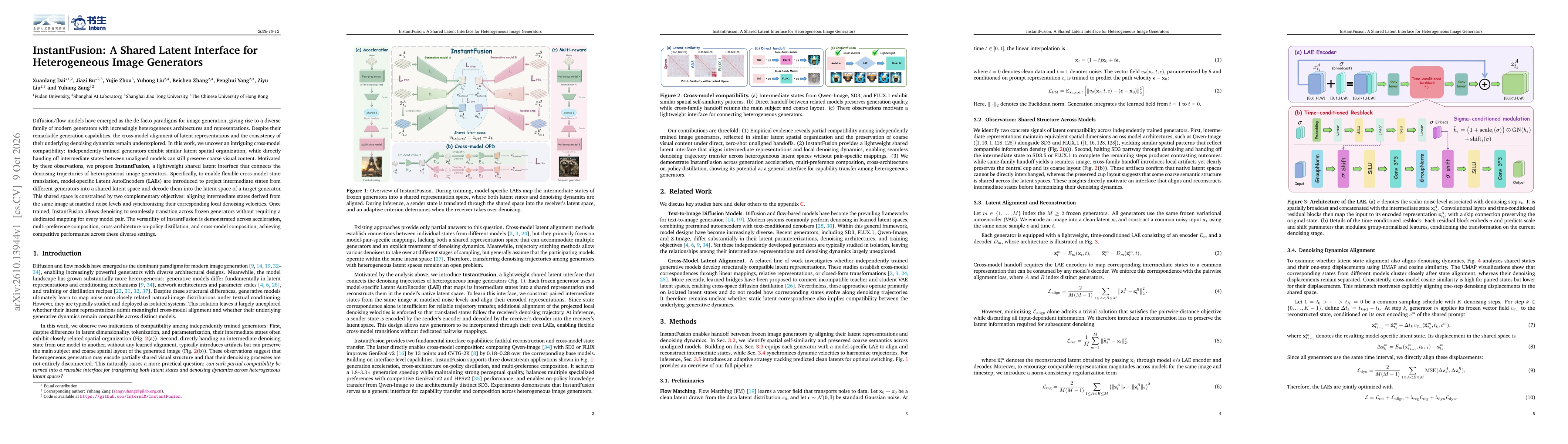 Thumbnail for InstantFusion: A Shared Latent Interface for Heterogeneous Image Generators