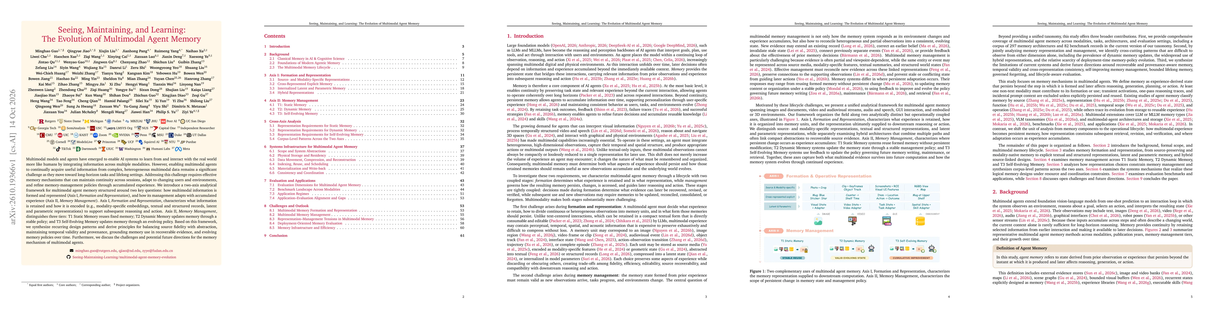 Thumbnail for Seeing, Maintaining, and Learning: The Evolution of Multimodal Agent Memory