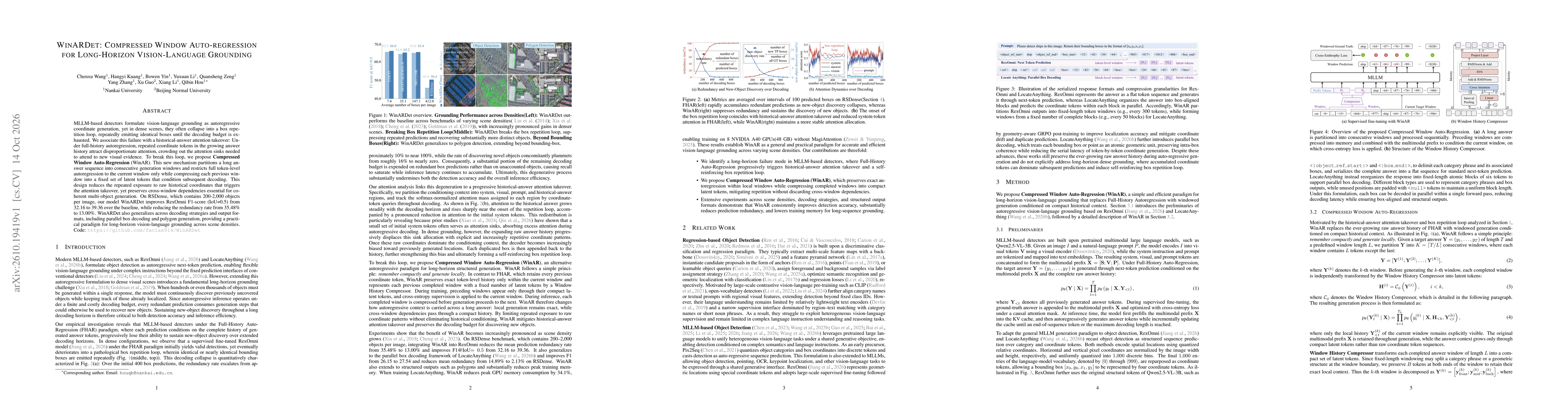 Thumbnail for WinARDet: Compressed Window Auto-Regression for Long-Horizon Vision-Language Grounding