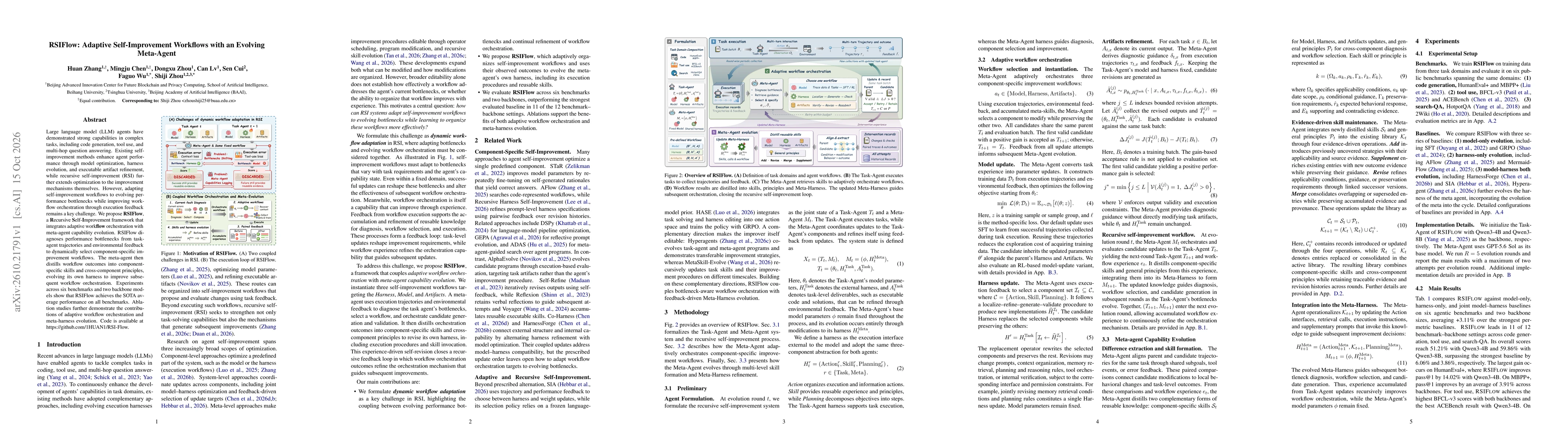 Thumbnail for RSIFlow: Adaptive Self-Improvement Workflows with an Evolving Meta-Agent