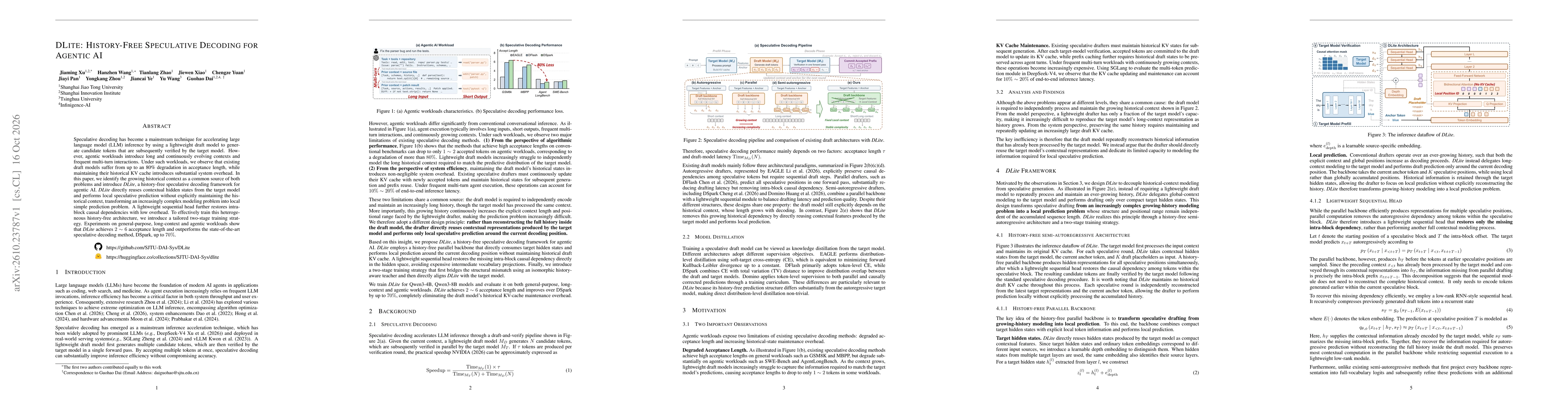 Thumbnail for DLite: History-free Speculative Decoding for Agentic AI