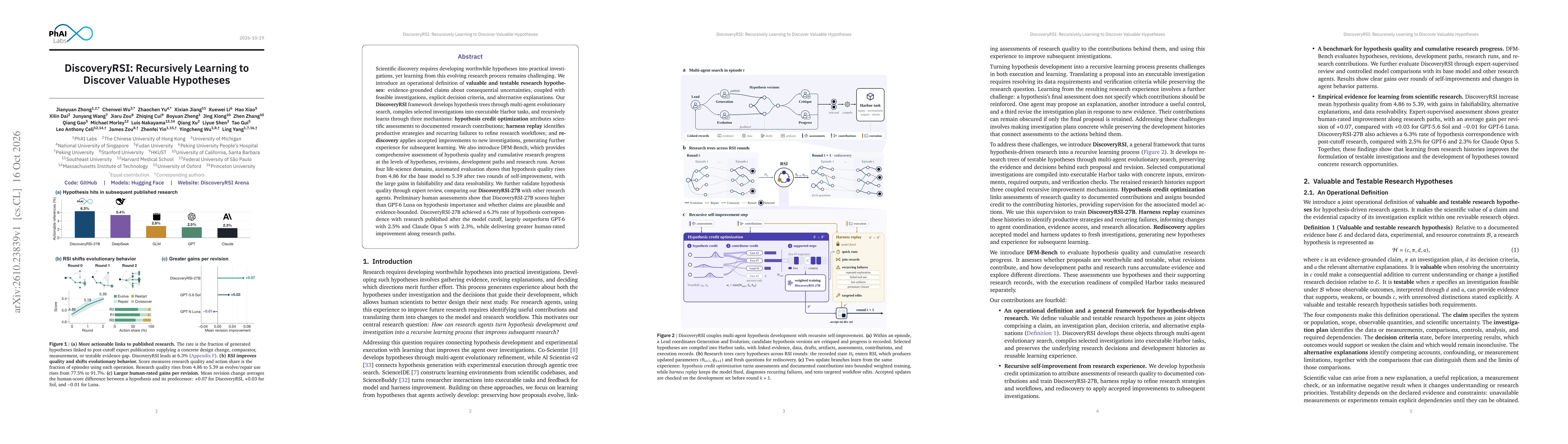 Thumbnail for DiscoveryRSI: Recursively Learning to Discover Valuable Hypotheses
