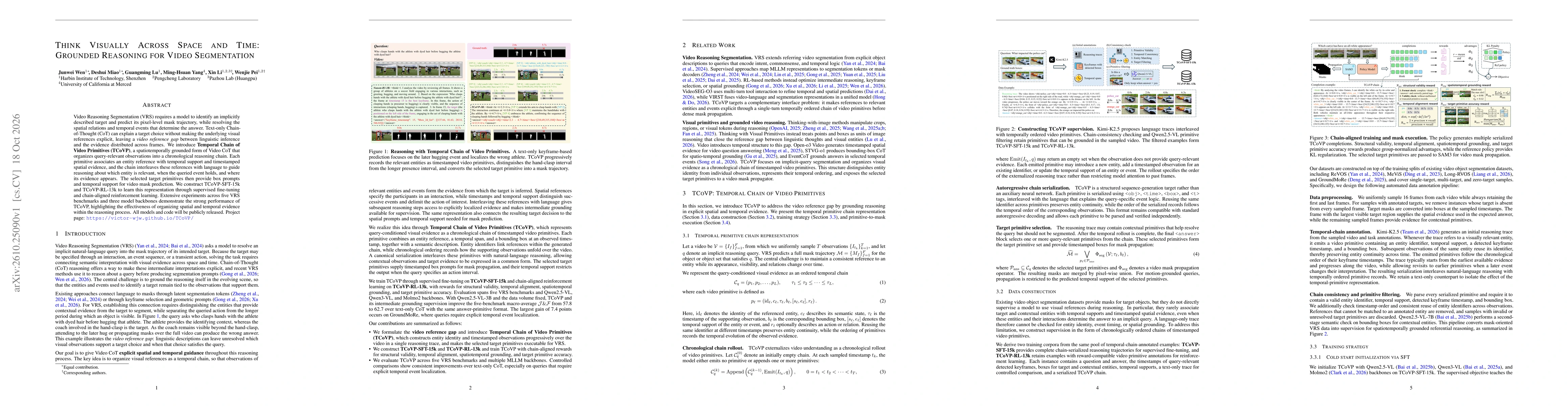 Thumbnail for Think Visually Across Space and Time: Grounded Reasoning for Video Segmentation