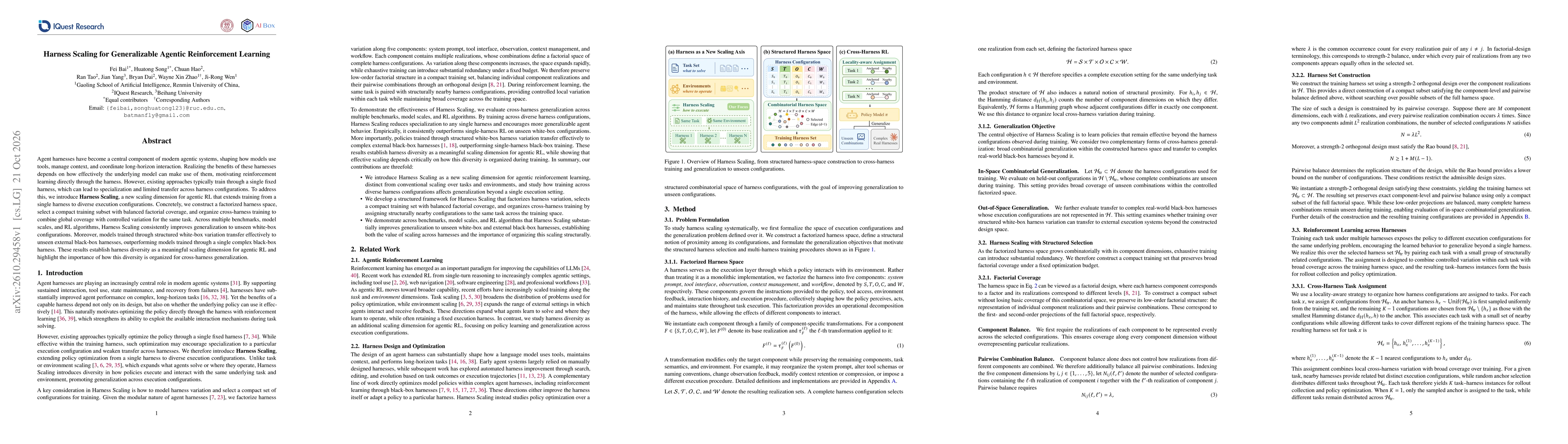 Thumbnail for Harness Scaling for Generalizable Agentic Reinforcement Learning