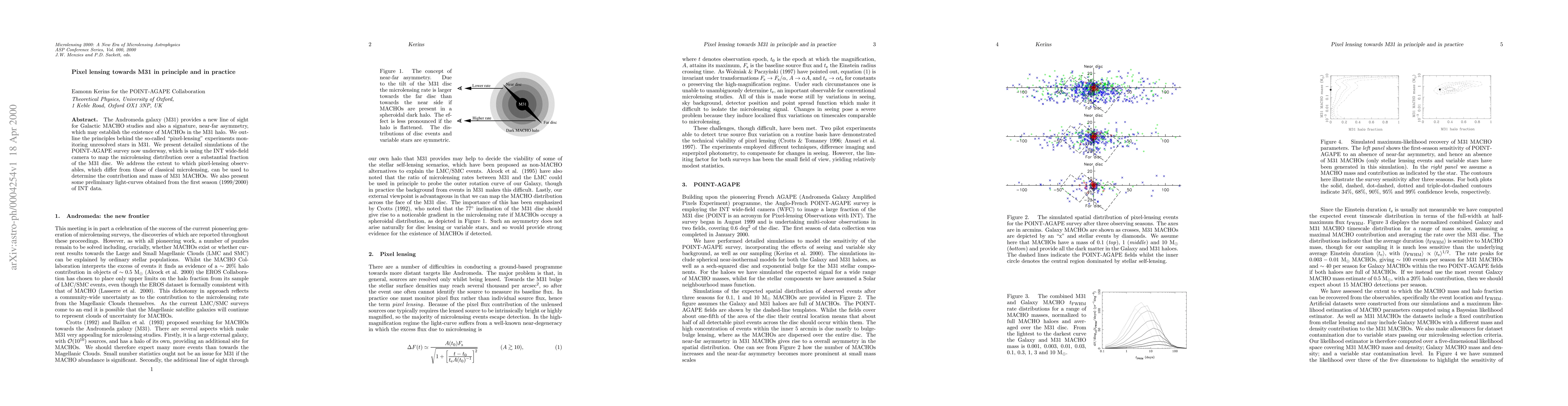 Thumbnail for Pixel lensing towards M31 in principle and in practice