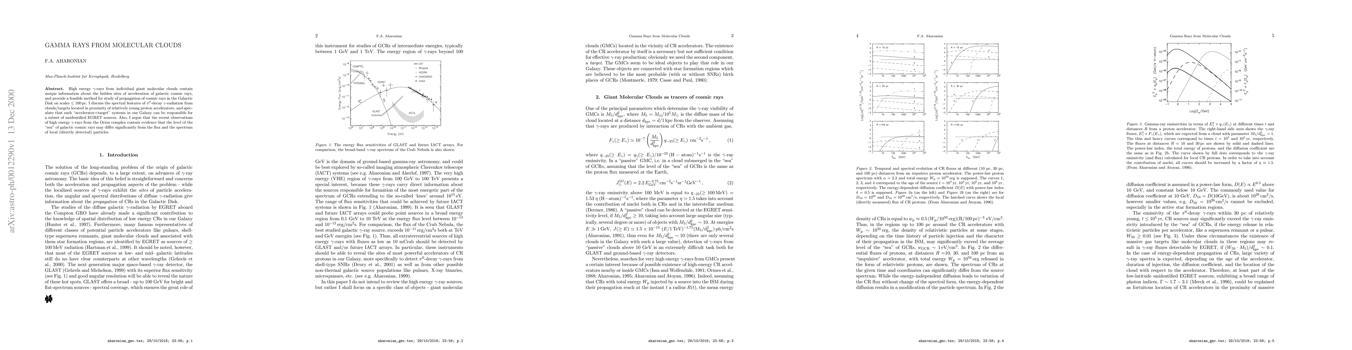 Thumbnail for Gamma Rays from Molecular Clouds