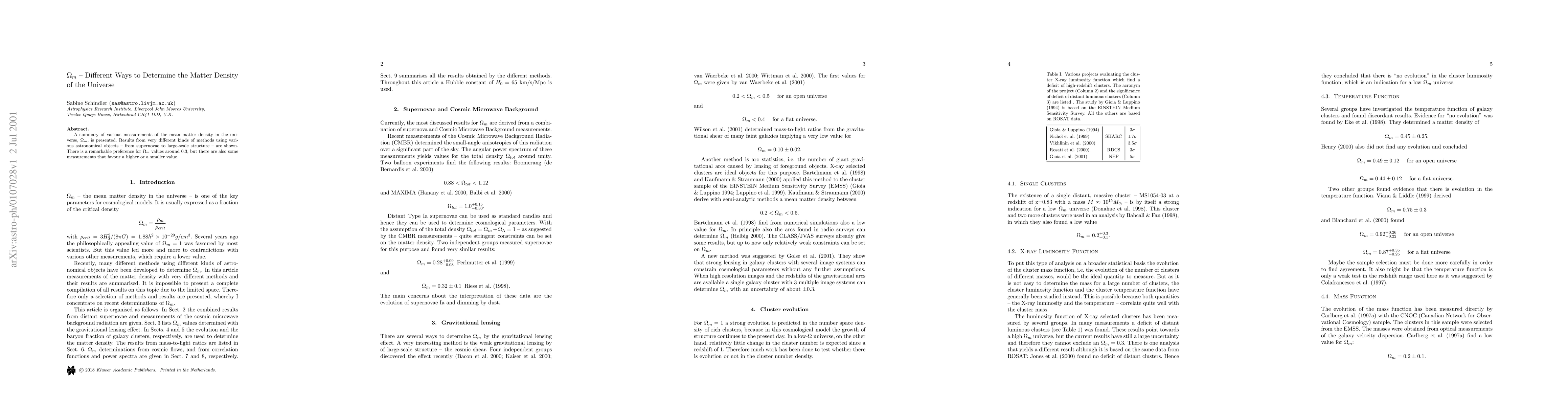 Thumbnail for Omega_m - Different Ways to Determine the Matter Density of the Universe