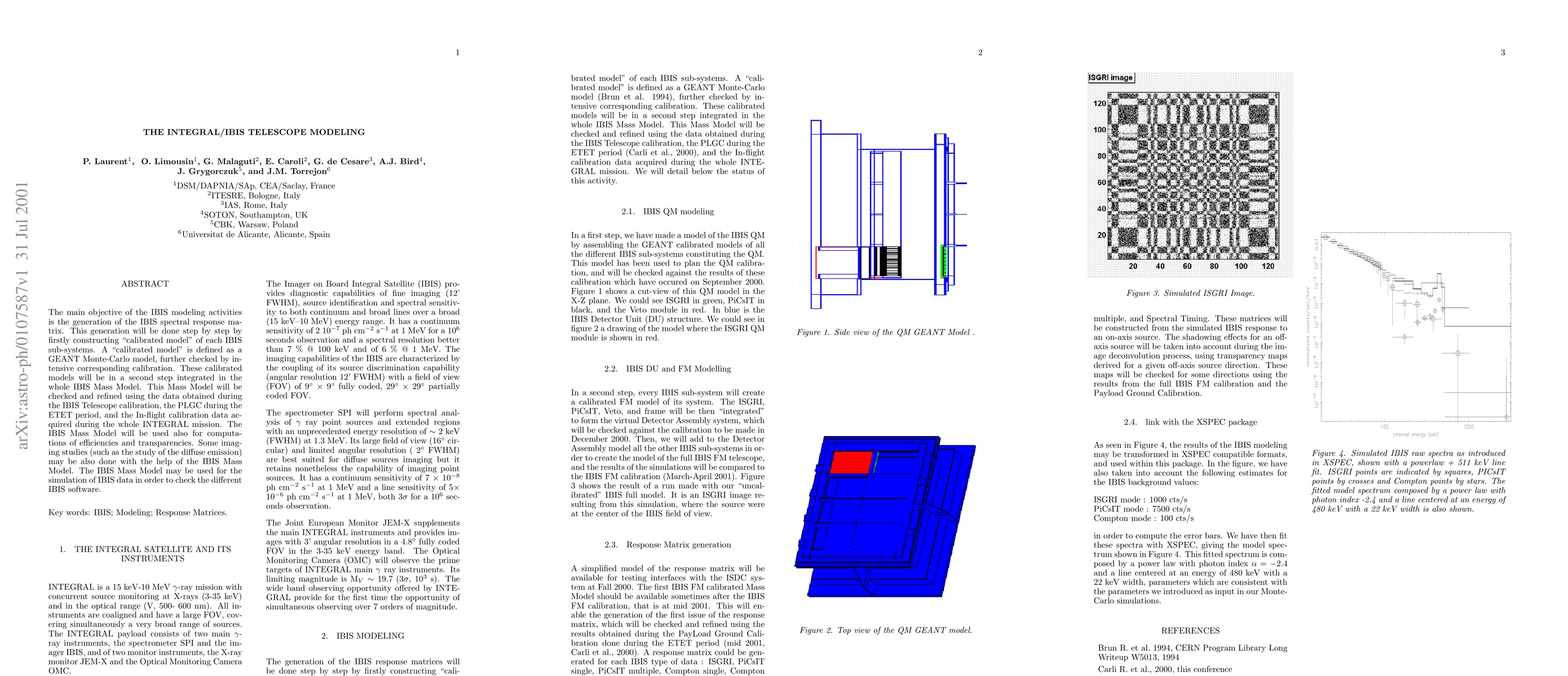 Thumbnail for The INTEGRAL/IBIS telescope modelling