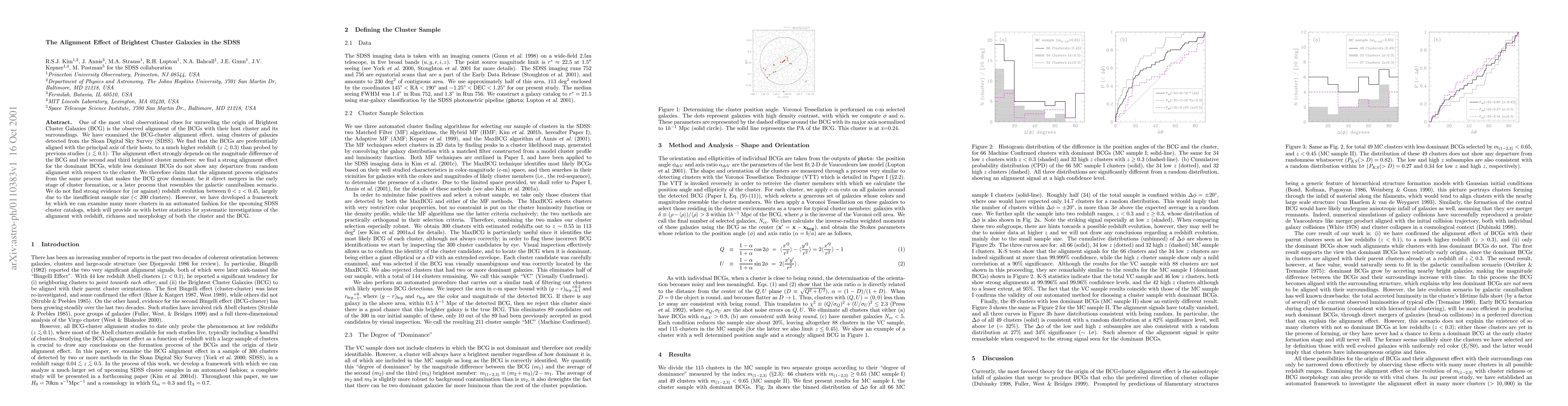 Thumbnail for The Alignment Effect of Brightest Cluster Galaxies in the SDSS
