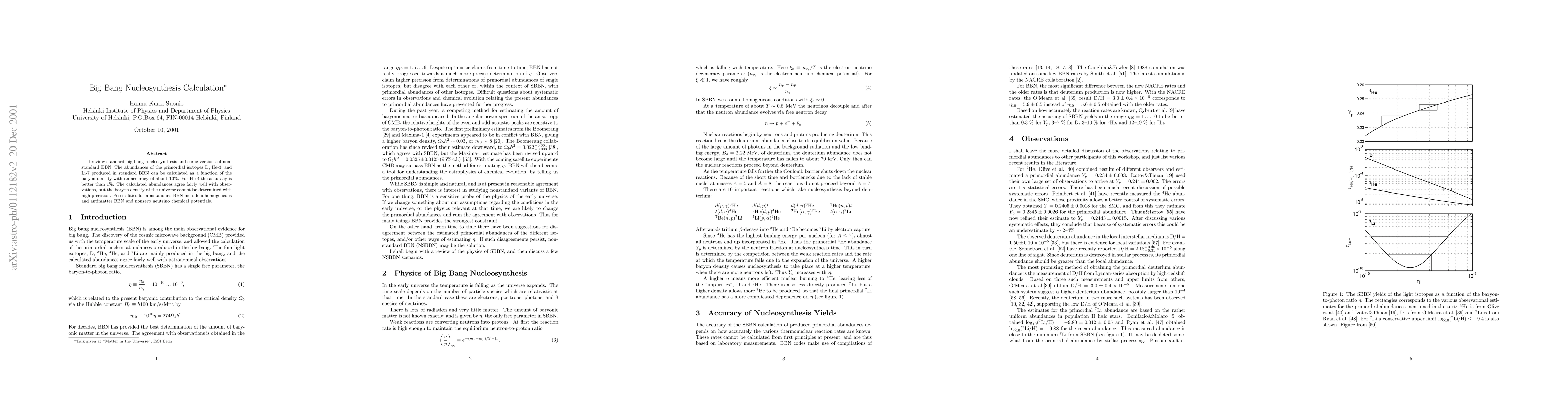 Thumbnail for Big Bang Nucleosynthesis Calculation