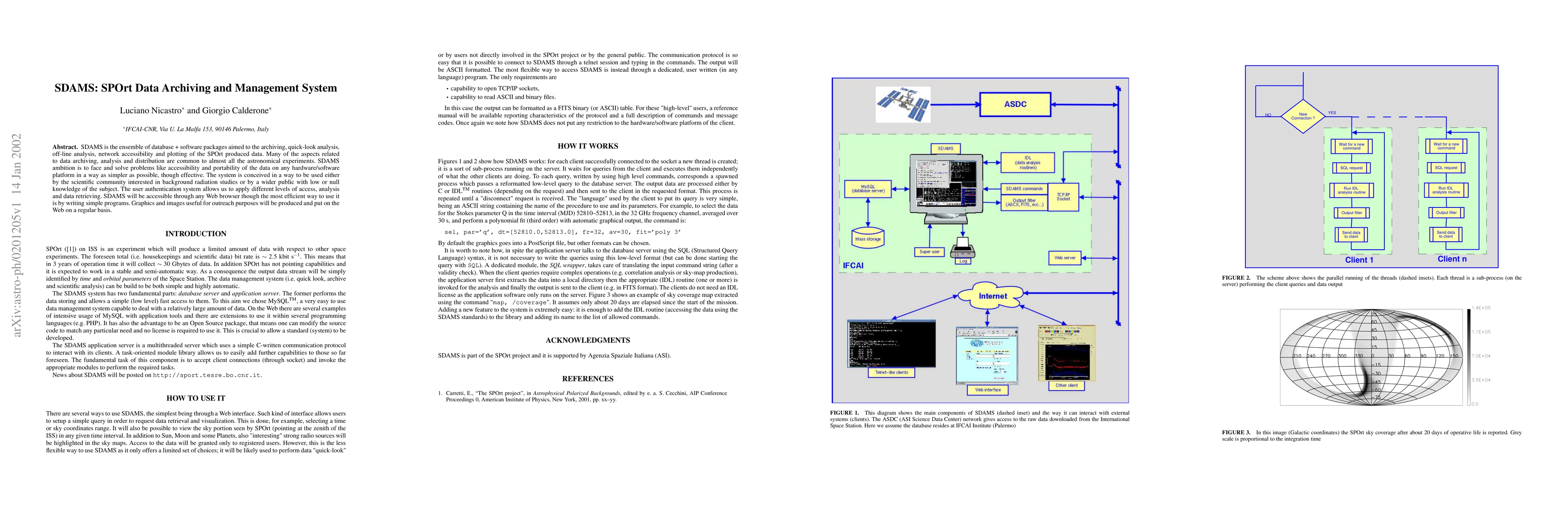 Thumbnail for SDAMS: SPOrt Data Archiving and Management System