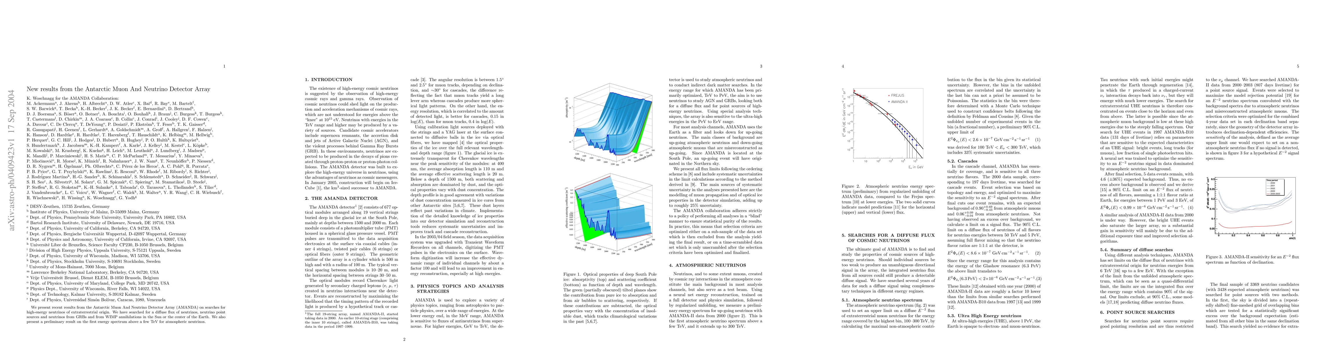 Thumbnail for New results from the Antarctic Muon And Neutrino Detector Array