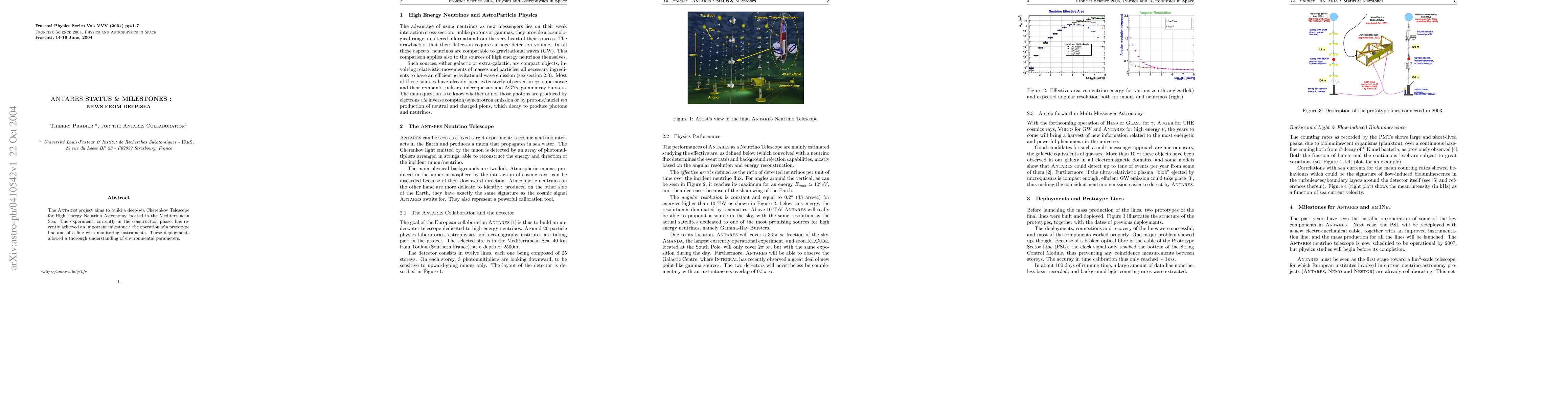 Thumbnail for ANTARES Status & Milestones : News from Deep-Sea
