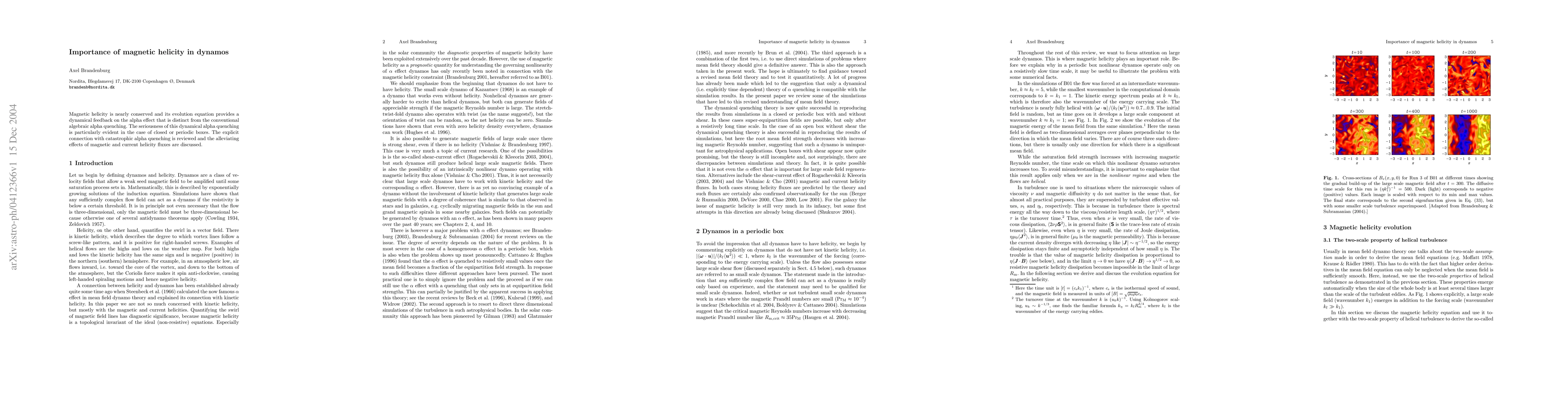 Thumbnail for Importance of magnetic helicity in dynamos
