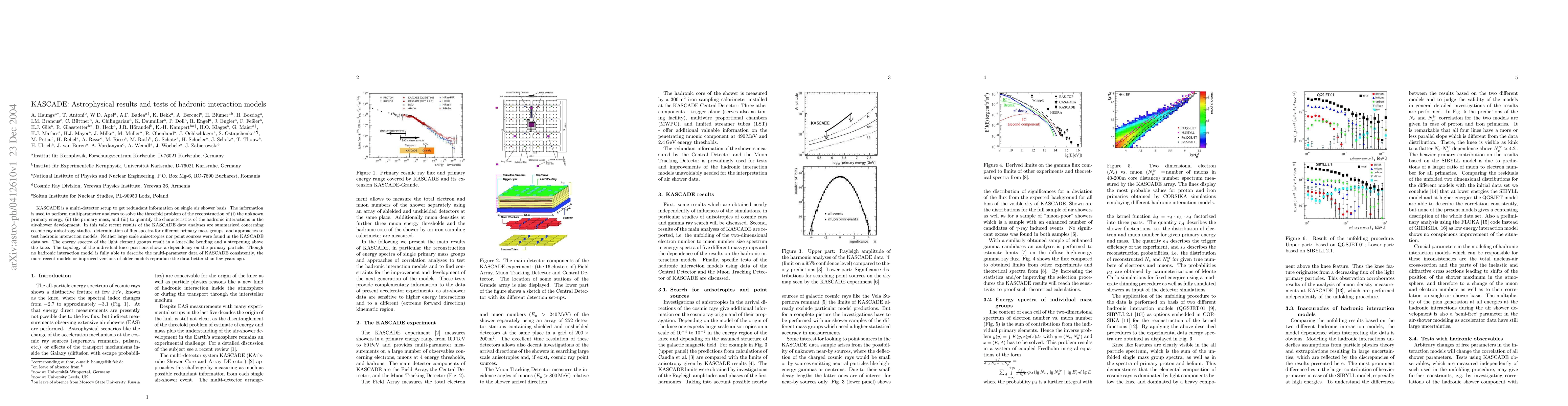 Thumbnail for KASCADE: Astrophysical results and tests of hadronic interaction models