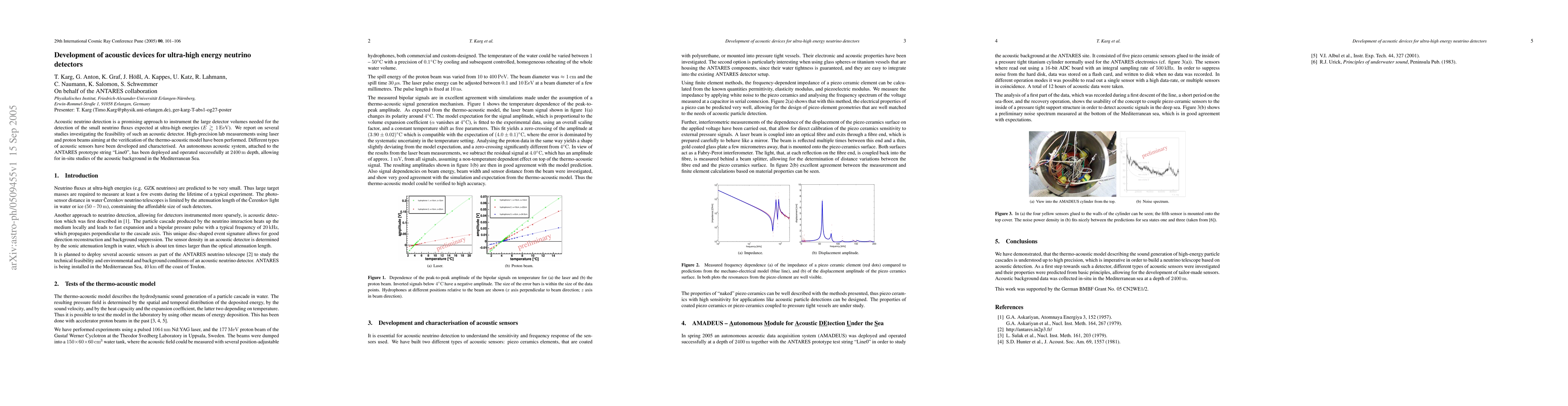 Thumbnail for Development of acoustic devices for ultra-high energy neutrino detectors