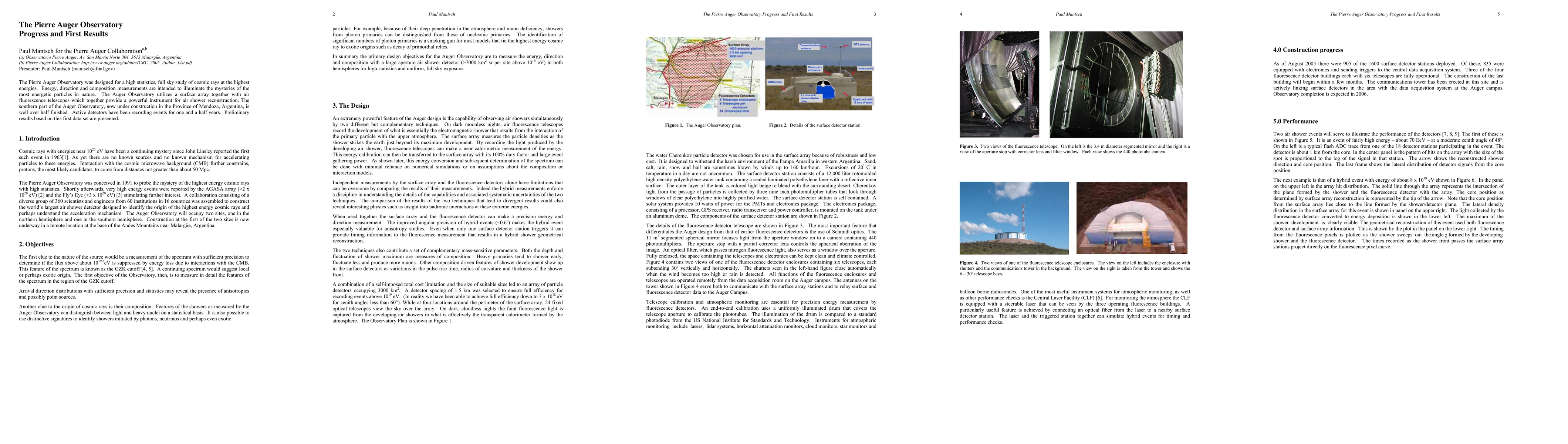 Thumbnail for The Pierre Auger Observatory progress and first results