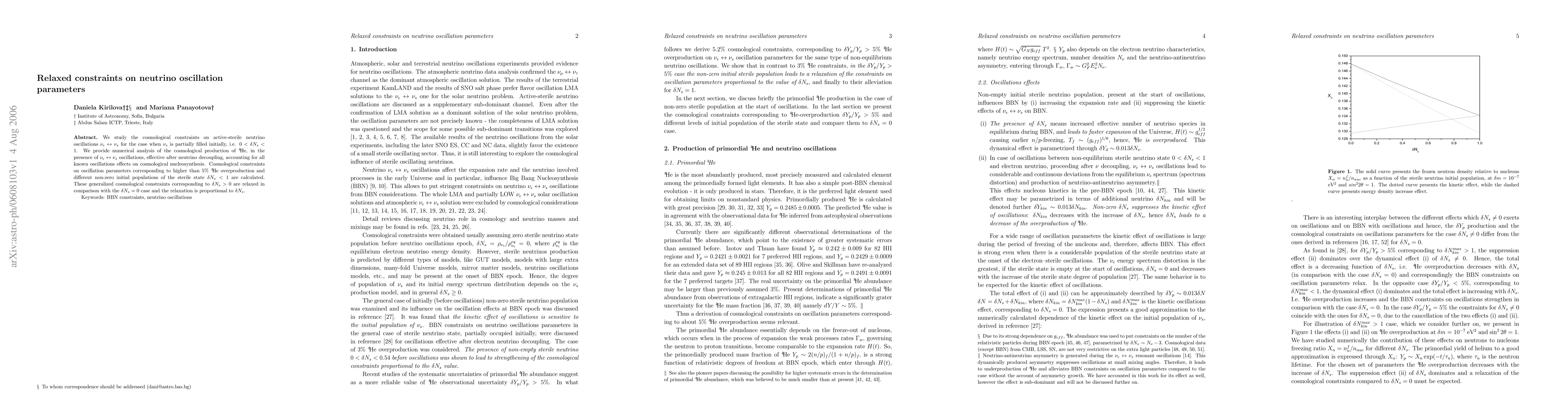 Thumbnail for Relaxed constraints on neutrino oscillation parameters
