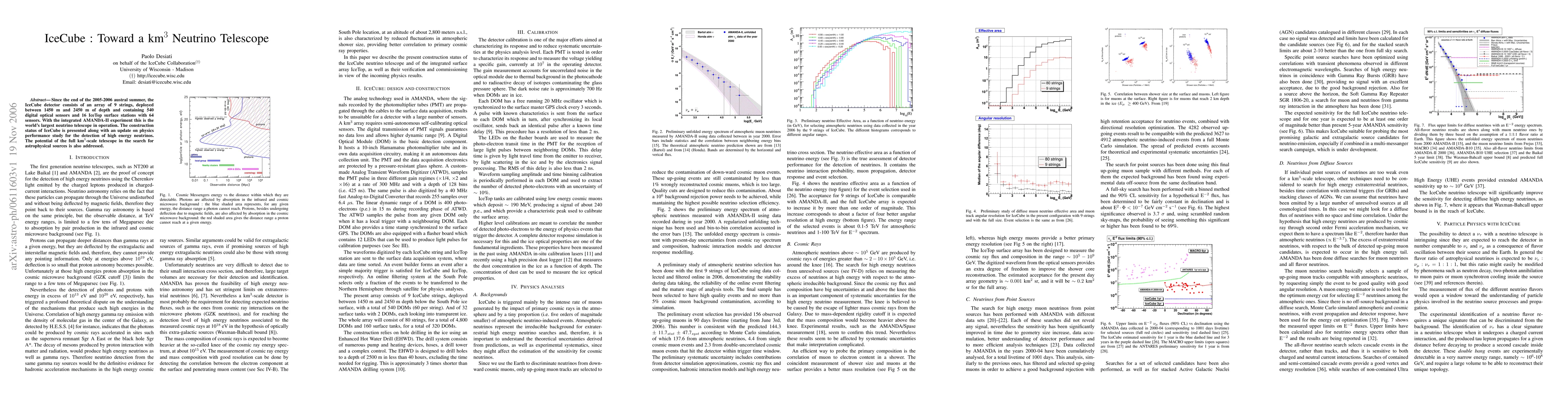 Thumbnail for IceCube : Toward a km^3 Neutrino Telescope