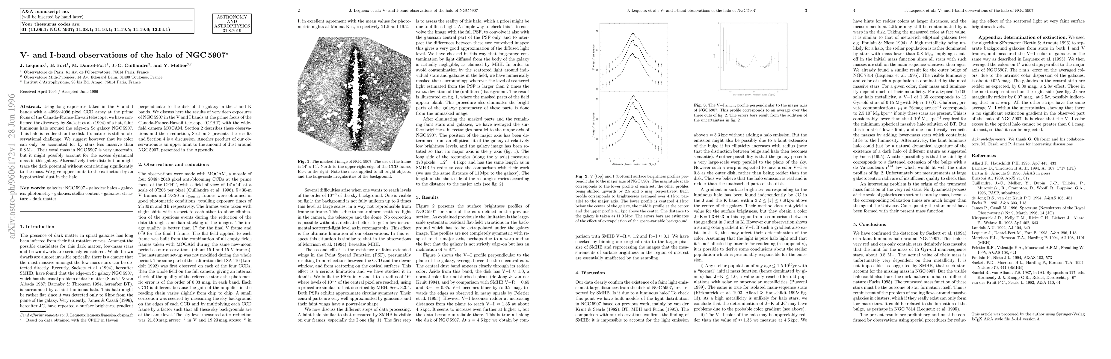 Thumbnail for V- and I-band observations of the halo of NGC 5907