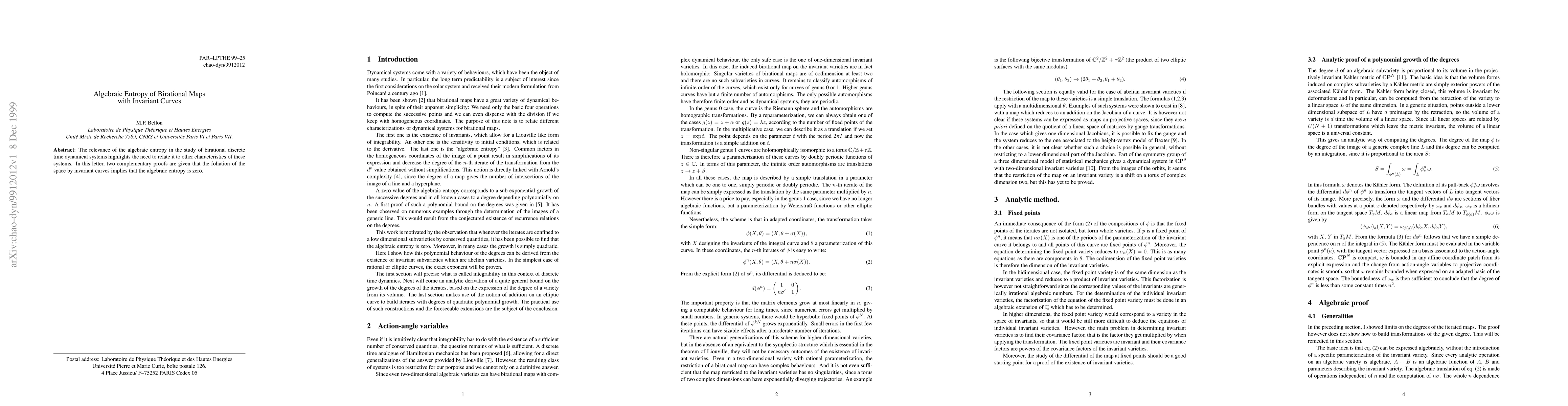 Thumbnail for Algebraic Entropy of Birational Maps with Invariant Curves