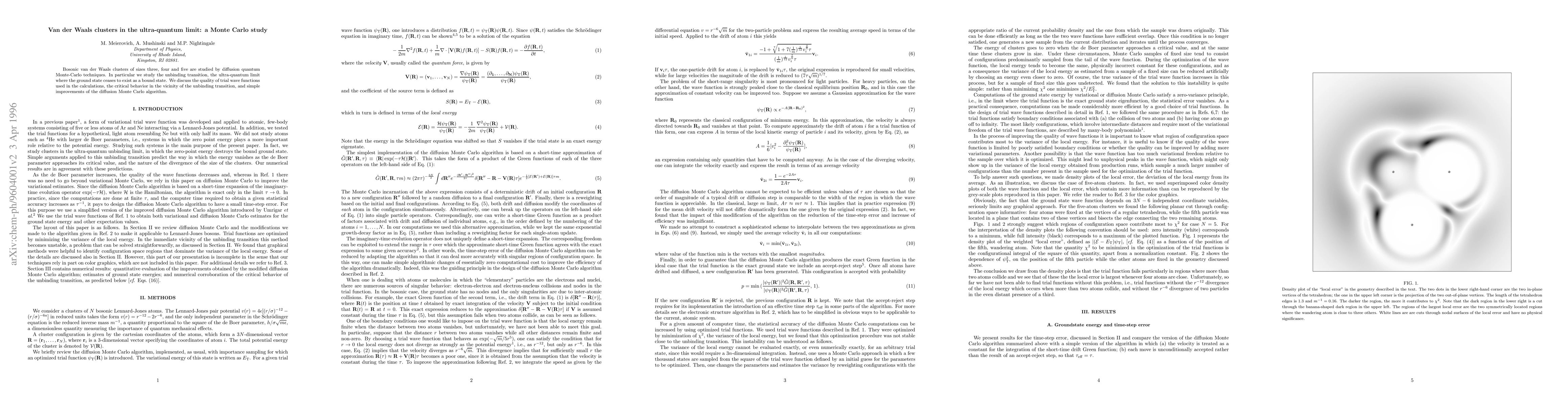 Thumbnail for Van der Waals clusters in the ultra-quantum limit: a Monte Carlo study