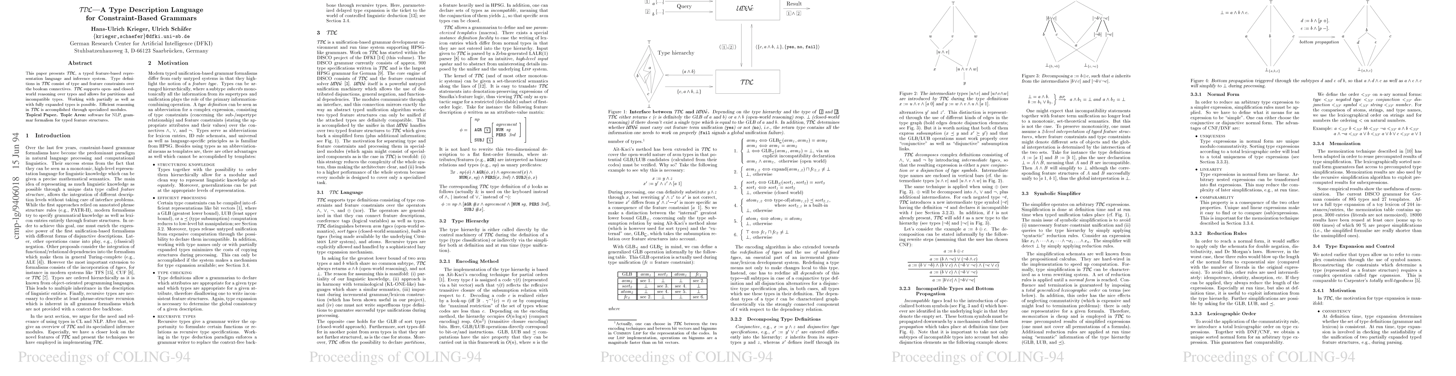 Thumbnail for TDL--- A Type Description Language for Constraint-Based Grammars