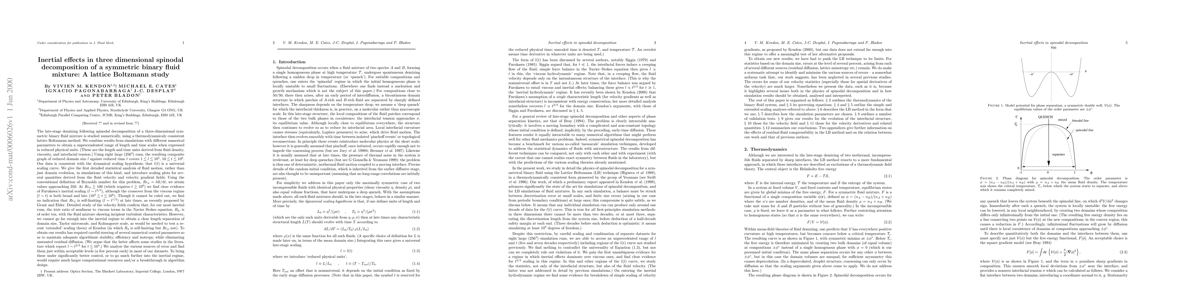 Thumbnail for Inertial effects in three dimensional spinodal decomposition of a
  symmetric binary fluid mixture: A lattice Boltzmann study