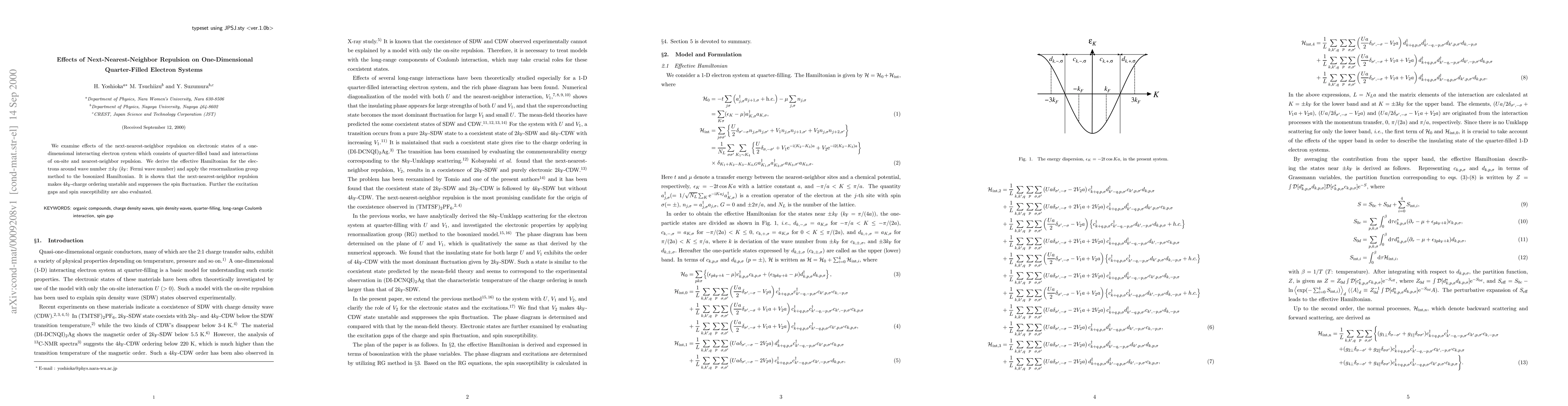 Thumbnail for Effects of Next-Nearest-Neighbor Repulsion on One-Dimensional
  Quarter-Filled Electron Systems