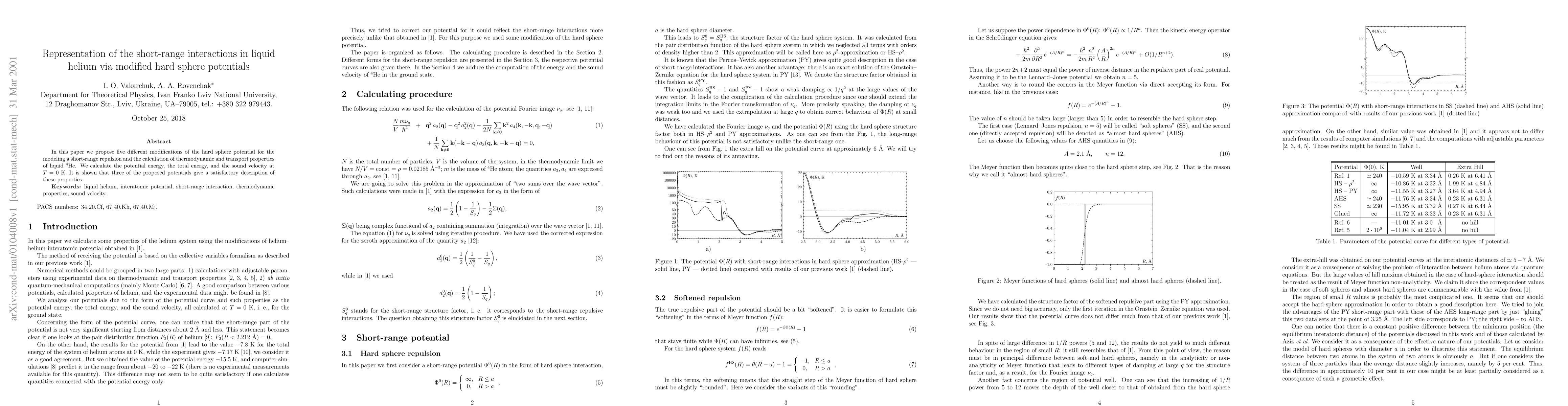 Thumbnail for Representation of the Short-Range Interactions in Liquid Helium via
  Modified Hard Sphere Potentials