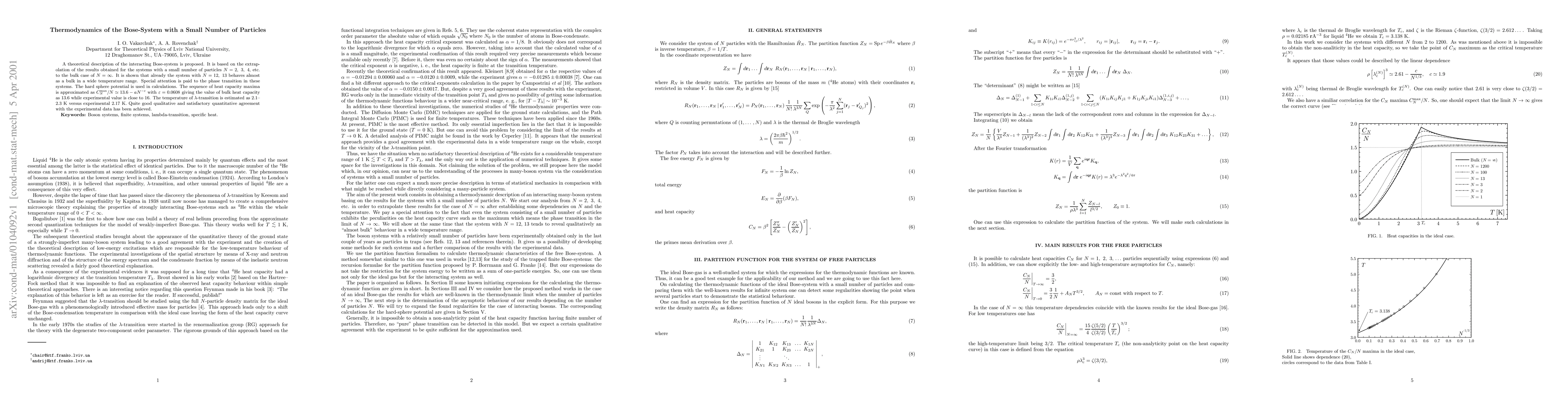 Thumbnail for Thermodynamics of the Bose-System with a Small Number of Particles