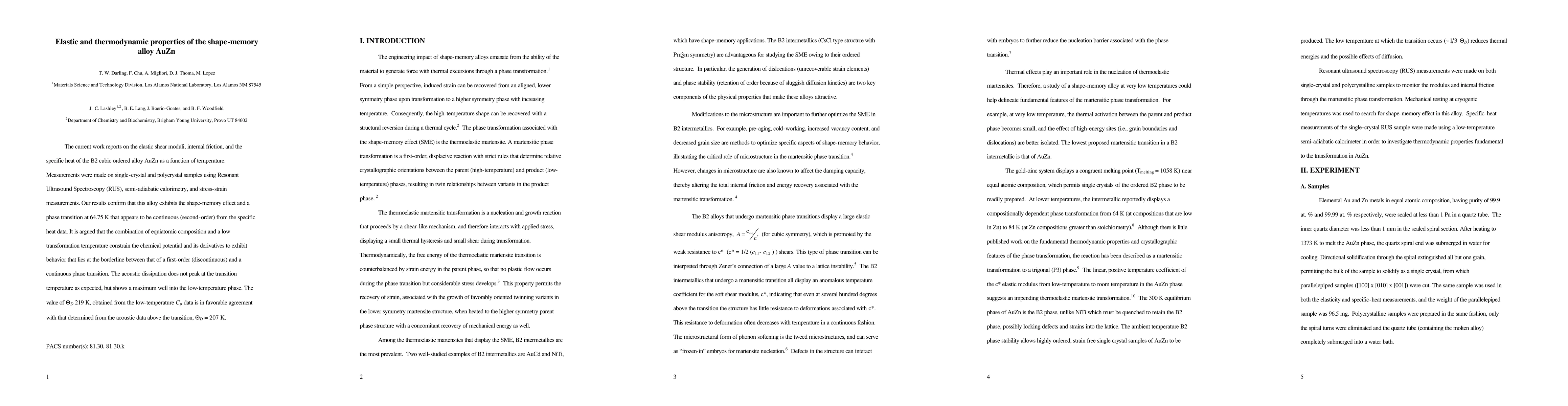 Thumbnail for Elastic and thermodynamic properties of the shape-memory alloy AuZn