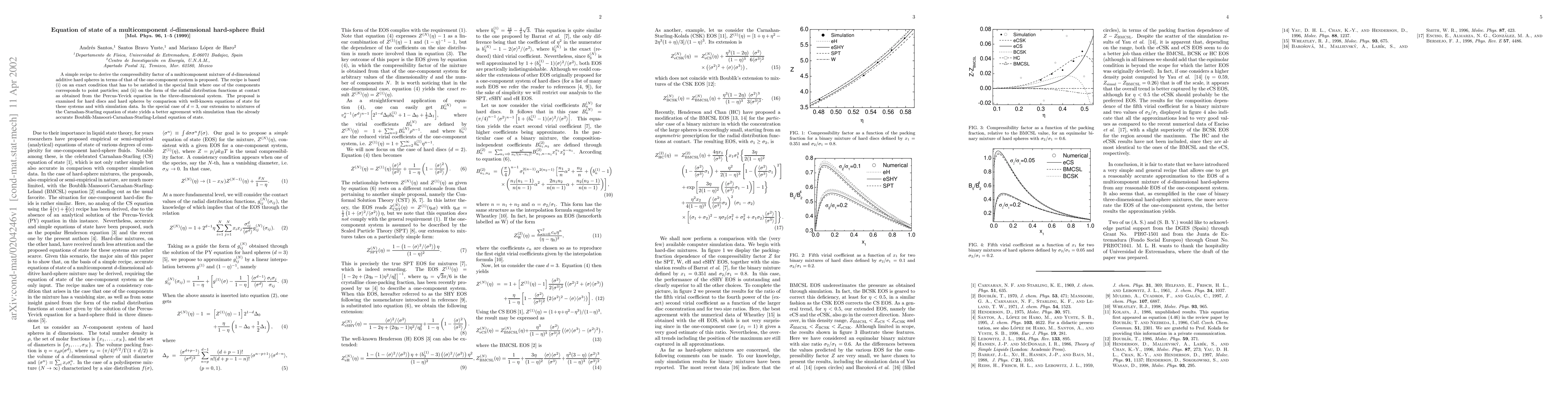 Thumbnail for Equation of state of a multicomponent d-dimensional hard-sphere fluid