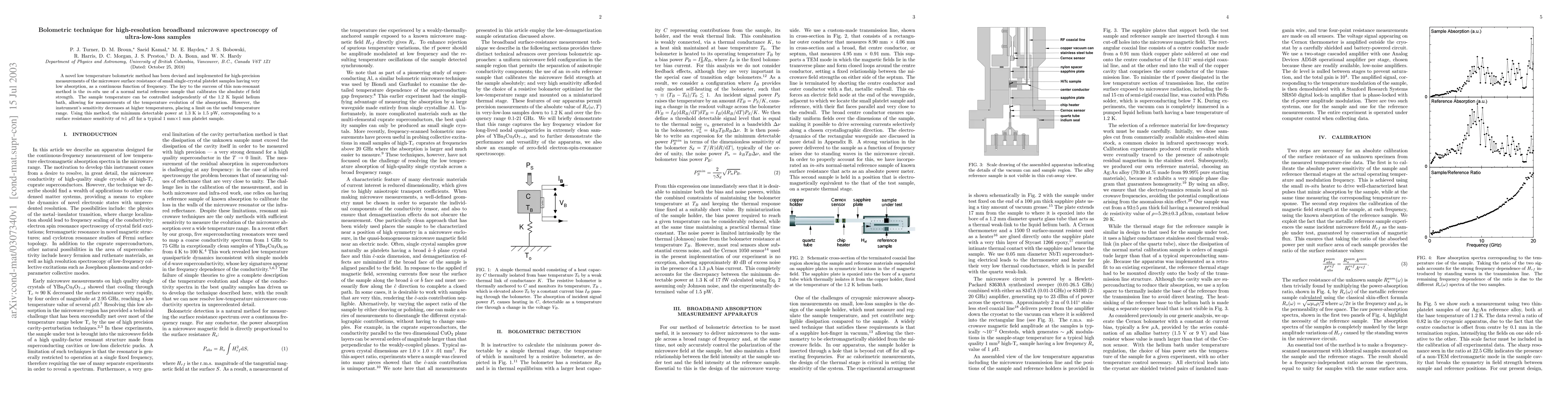 Thumbnail for Bolometric technique for high-resolution broadband microwave
  spectroscopy of ultra-low-loss samples