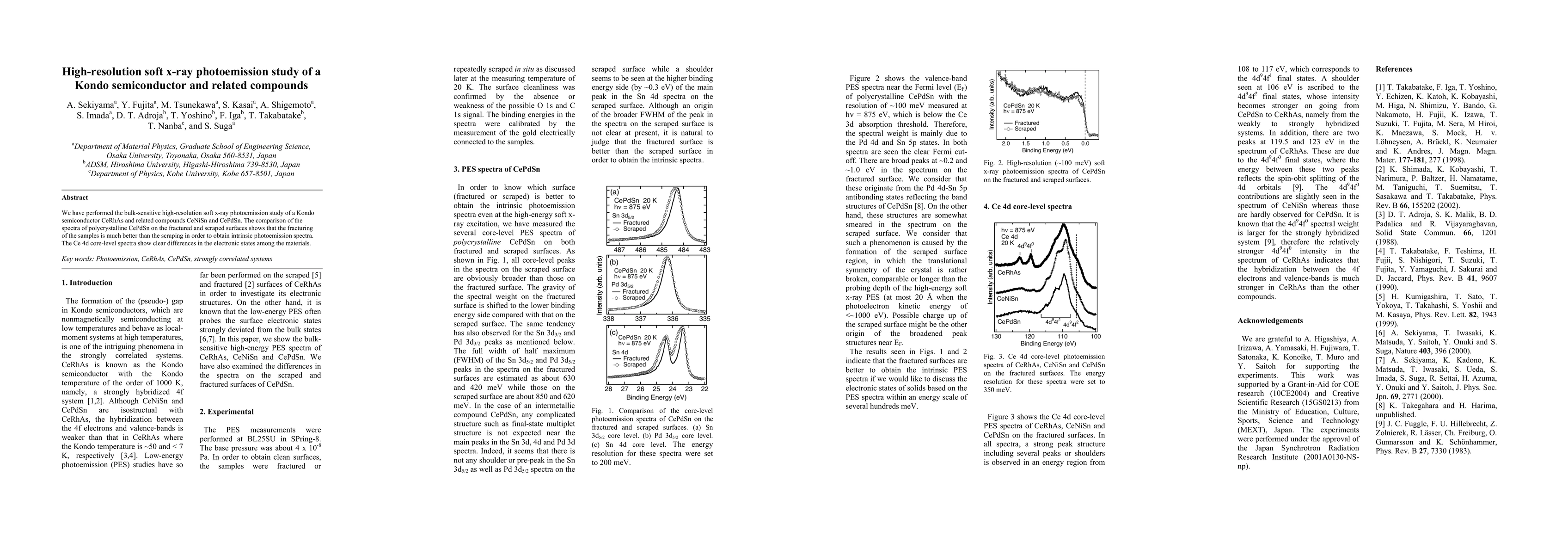 Thumbnail for High-resolution soft x-ray photoemission study of a Kondo semiconductor
  and related compounds