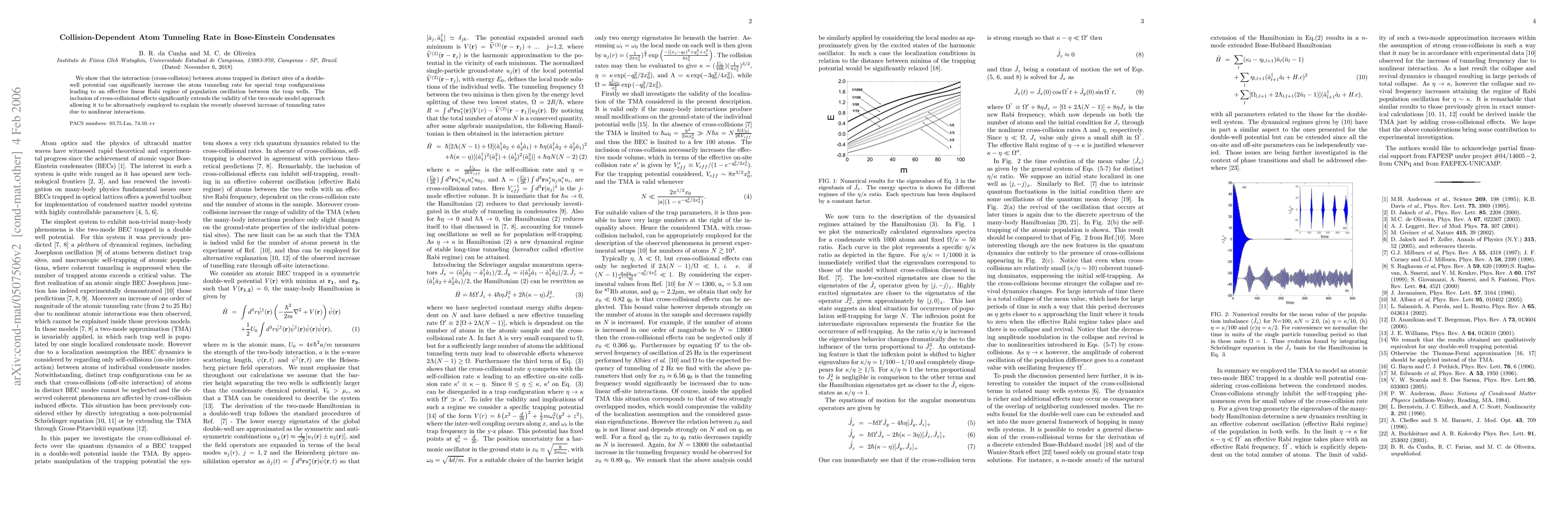 Thumbnail for Collision-Dependent Atom Tunnelling Rate in Bose-Einstein Condensates