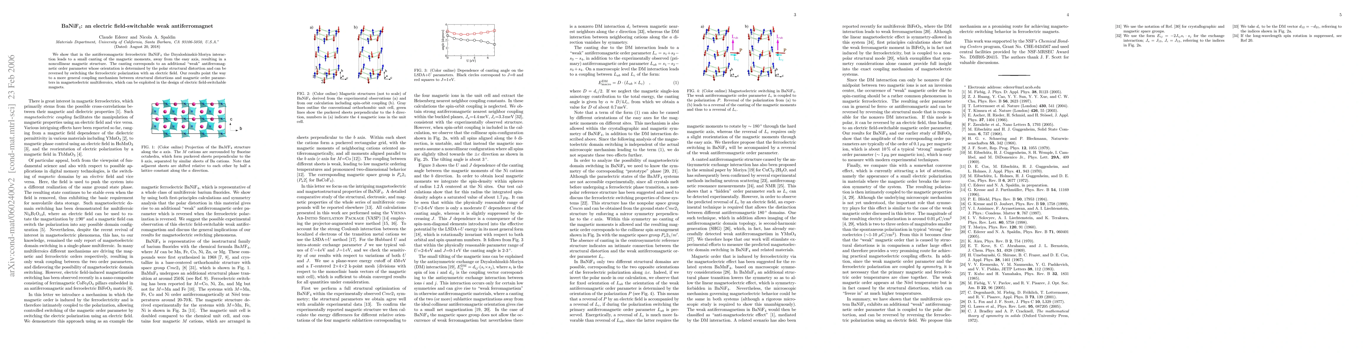 Thumbnail for BaNiF4: an electric field-switchable weak antiferromagnet
