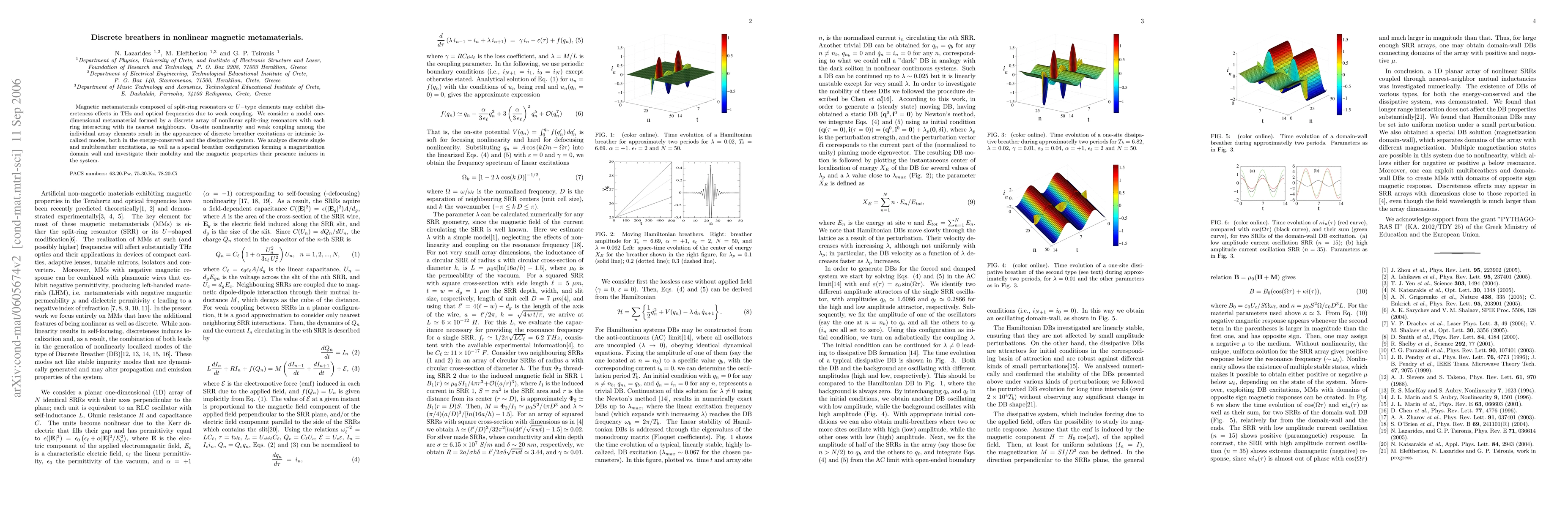 Thumbnail for Discrete breathers in nonlinear magnetic metamaterials